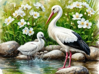 Пазл «Аист»