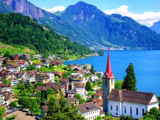 Пазл «Альпийский городок»