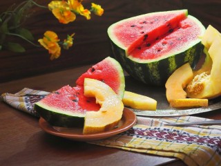 Пазл «Арбузы и дыни дольками»