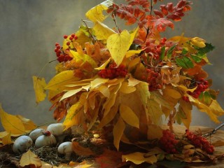 Пазл «Букет из листьев»