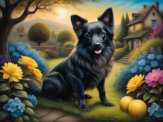 Пазл «Черный пес»