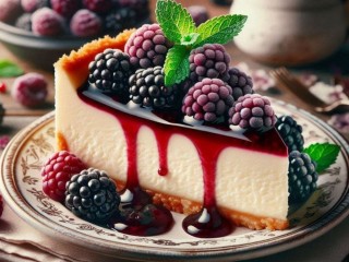Пазл «Чизкейк с ежевикой»