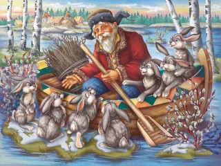 Пазл «Дед Мазай и зайцы»