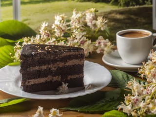 Пазл «Десерт к кофе»