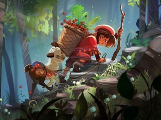 Пазл «Девочка и альпака»