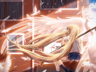 Пазл «Девушка и птицы»