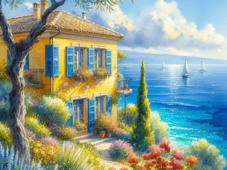 Пазл «Дом у моря»