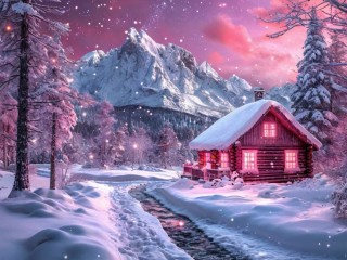 Пазл «Дом в горах»