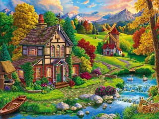 Пазл «Домик мельника»