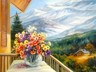 Пазл «Домик в горах»