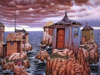 Пазл «Домики у моря»