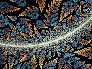 Пазл «Дуга и листья»