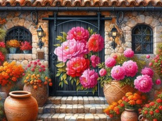 Пазл «Двери с рисунком»