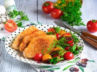 Пазл «Эскалопы с салатом»