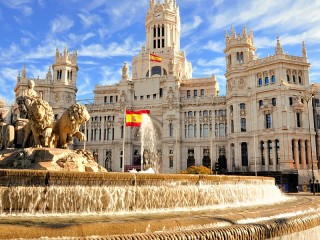 Пазл «Фонтан в Мадриде»