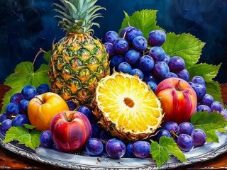 Пазл «Фрукты и виноград»