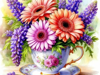 Пазл «Герберы»