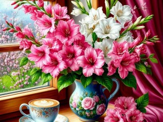 Пазл «Гладиолусы»