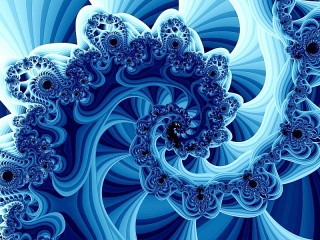 Пазл «Голубой фрактал»