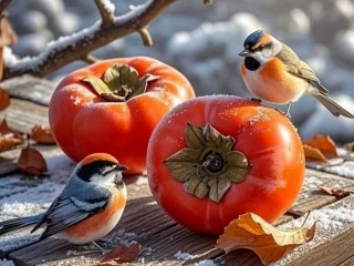 Пазл «Хурма и птицы»