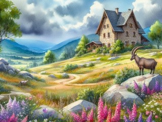 Пазл «Каменный дом»