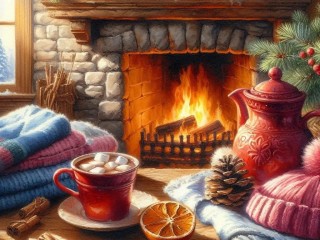 Пазл «Камин»