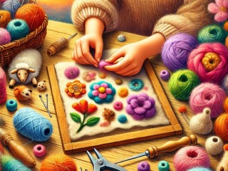 Пазл «Картина из шерсти»