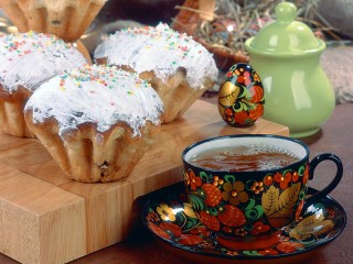 Пазл «Кексы и чай»
