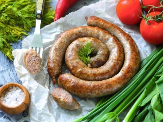 Пазл «Колбаски и овощи»