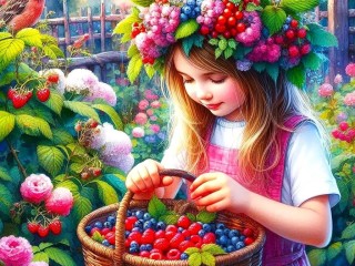 Пазл «Корзина с ягодой»