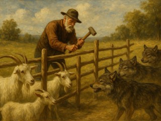 Пазл «Козы и волки»