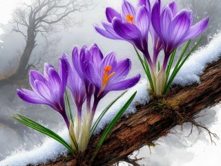 Пазл «Крокусы»