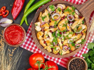 Пазл «Курица и соус»