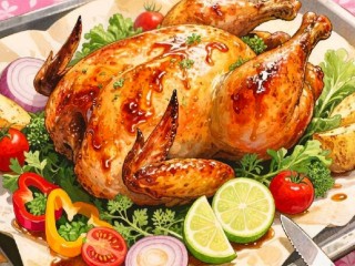 Пазл «Курица с овощами»