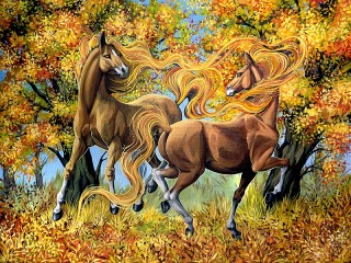 Пазл «Лошади»