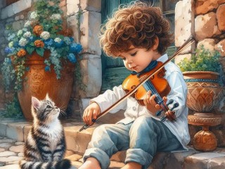 Пазл «Маленький скрипач»