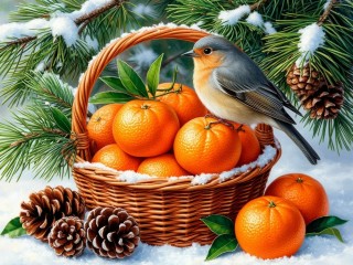 Пазл «Мандарины»