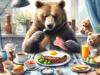 Пазл «Медьвежи обед»
