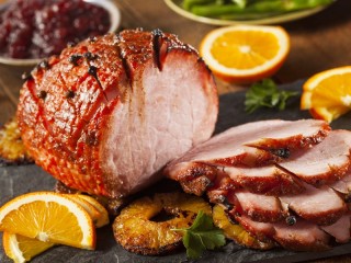 Пазл «Мясо и фрукты»