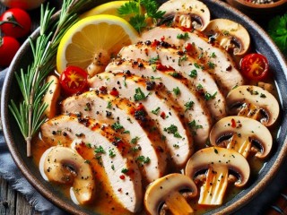 Пазл «Мясо и грибы»