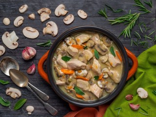 Пазл «Мясо с грибами»