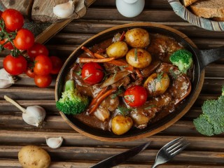 Пазл «Мясо с овощами»