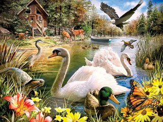 Пазл «На реке»