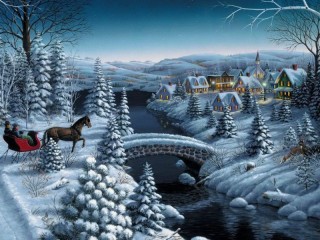 Пазл «На санках»