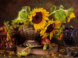 Пазл «Натюрморт с подсолнухами»