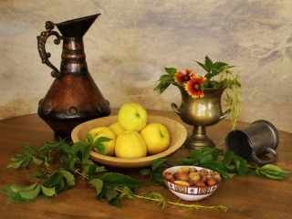 Пазл «Натюрморт с яблоками»