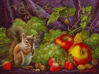 Пазл «Натюрморт с белкой»