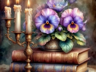 Пазл «Натюрморт с книгами»