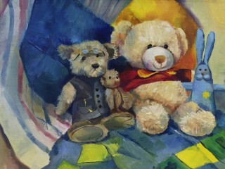 Пазл «Натюрморт с мягкой игрушкой»