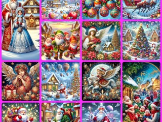 Пазл «Новогодний коллаж»